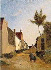 Frederic Bazille Famous Paintings - Village Street